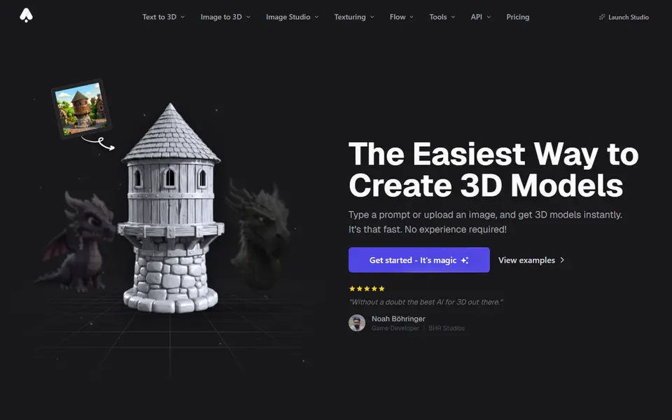 Screenshot of 3D AI Studio