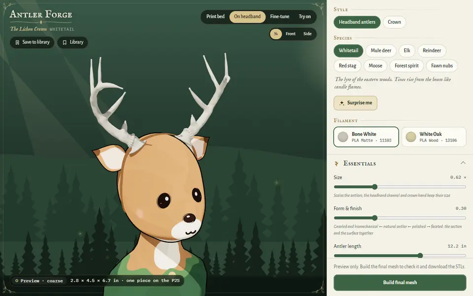 Screenshot of Antler Forge