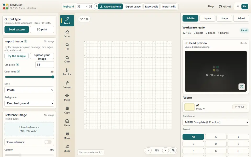 Screenshot of BeadRelief