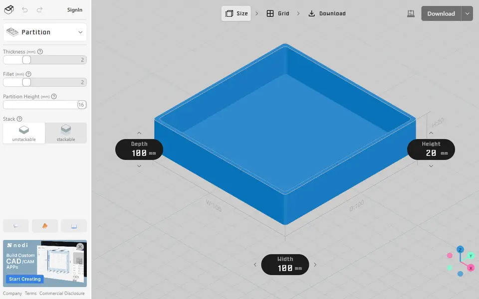 Screenshot of Bento3D