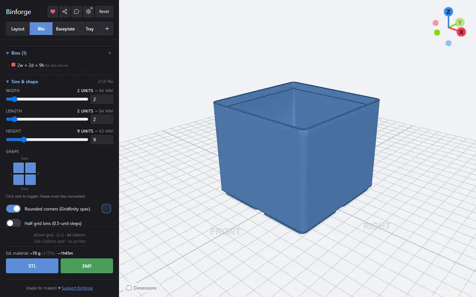 Screenshot of Binforge