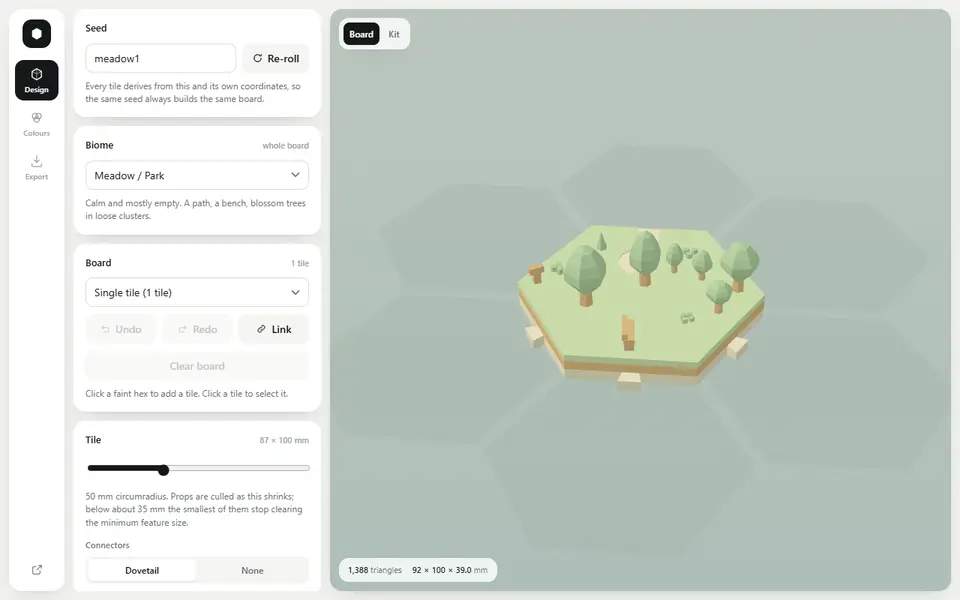 Screenshot of Biome Generator