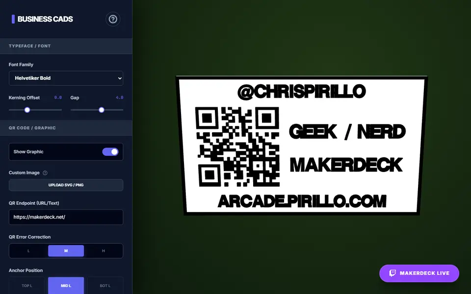 Screenshot of Business CADs (Pirillo Arcade)