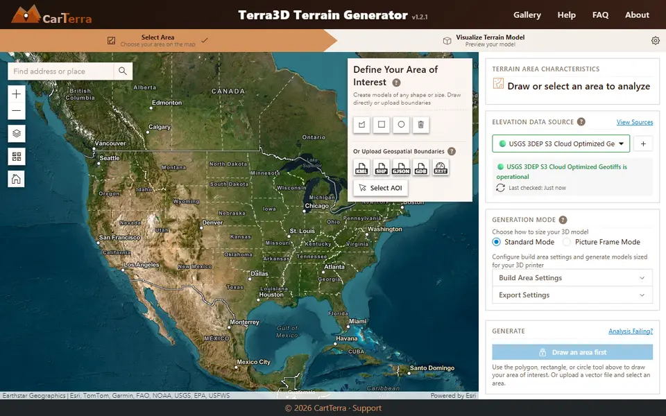 Screenshot of CartTerra