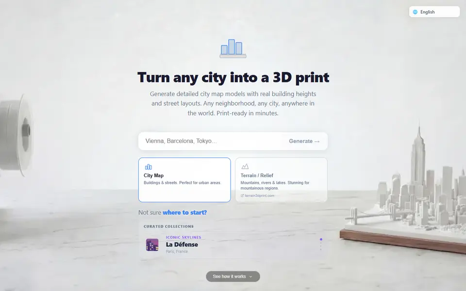 Screenshot of City3DPrint