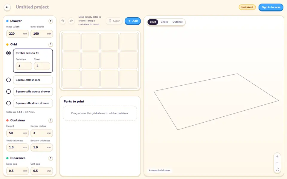 Screenshot of Container CAD