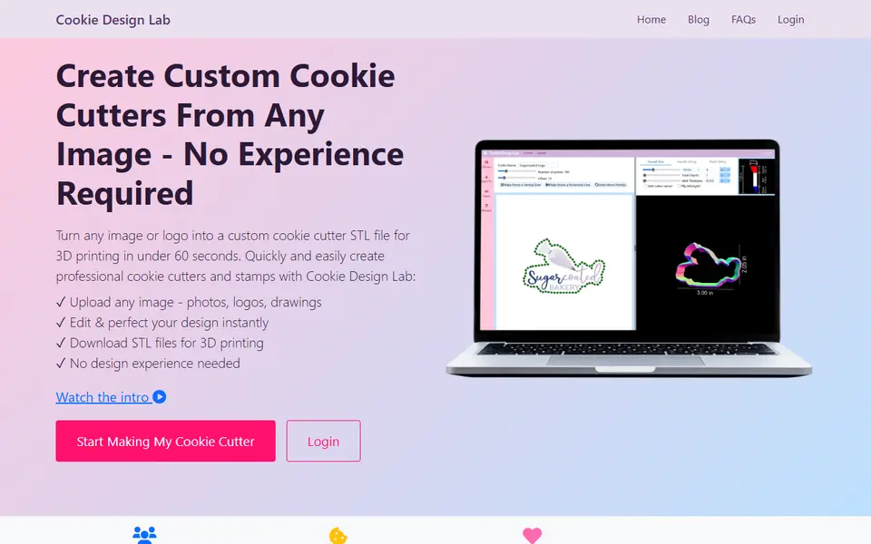 Screenshot of Cookie Design Lab