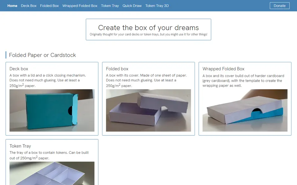 Screenshot of Deck in a Box
