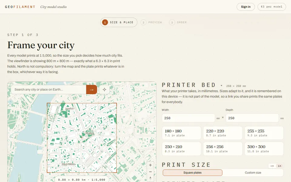Screenshot of GeoFilament