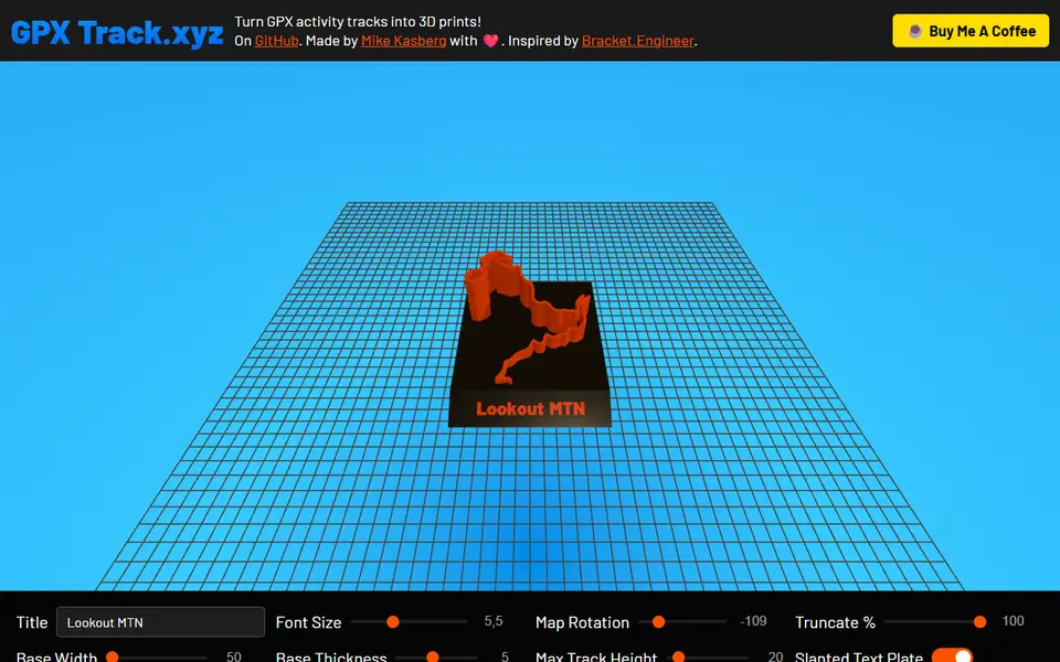 Screenshot of GPXTrack.xyz
