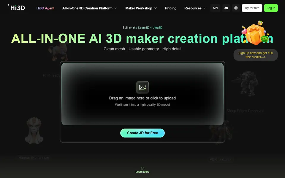 Screenshot of Hi3D