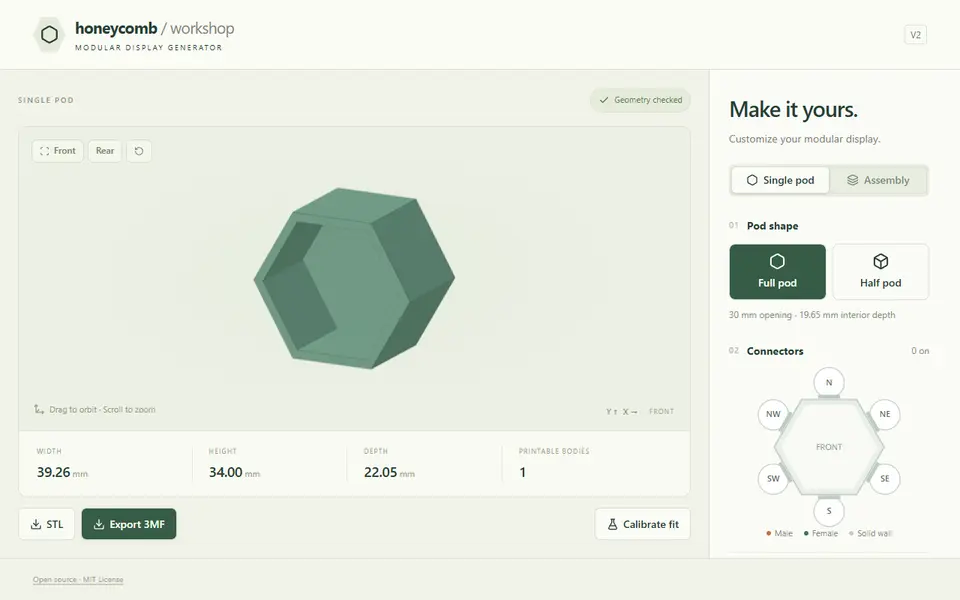 Screenshot of Honeycomb Workshop