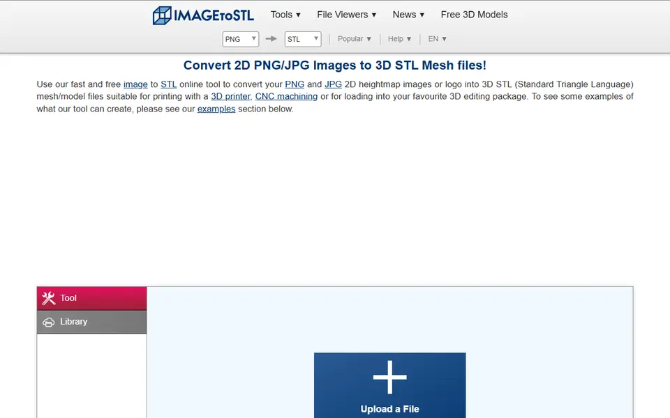 Screenshot of ImageToStl