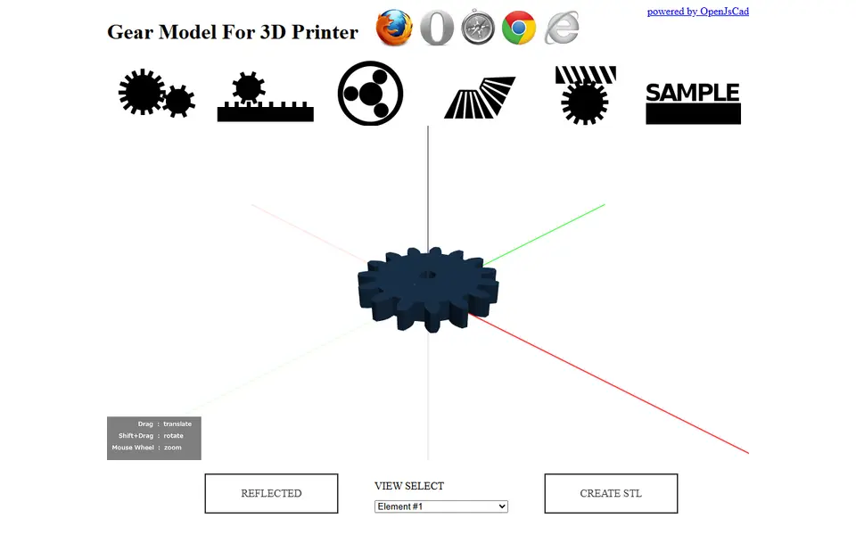 Screenshot of Gear Model For 3D Printer (knowhave)