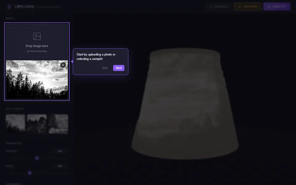 Screenshot of Litho-Lamp