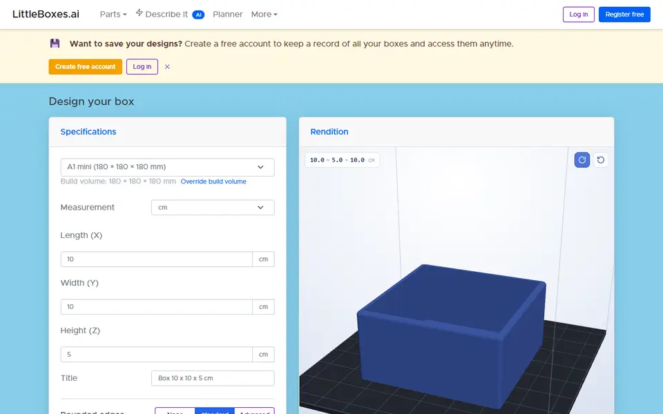 Screenshot of LittleBoxes.ai