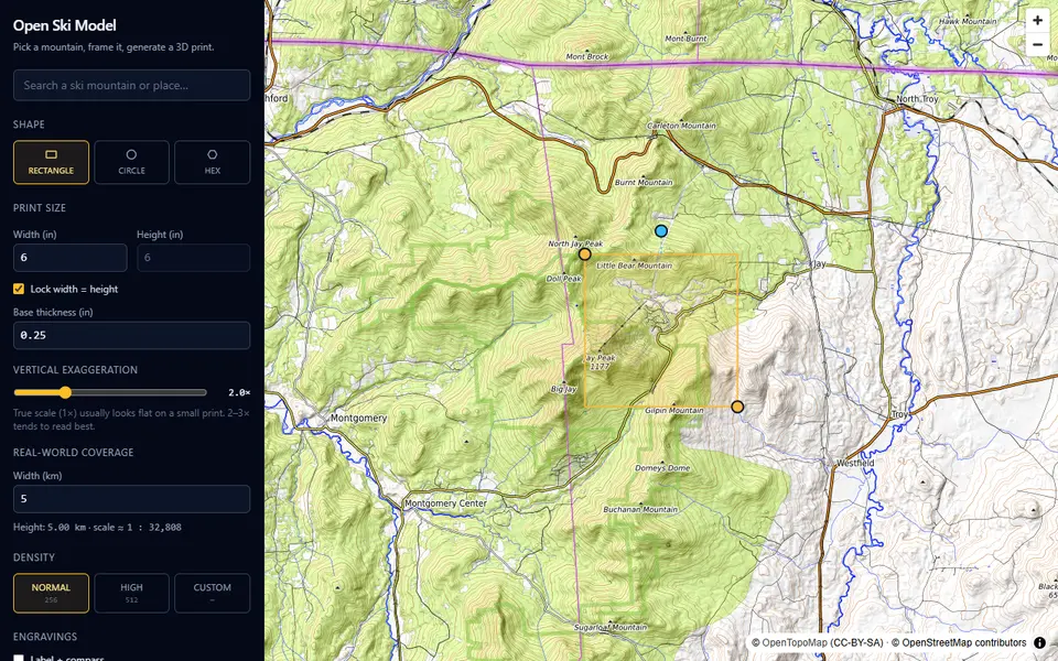 Screenshot of Open Ski Model