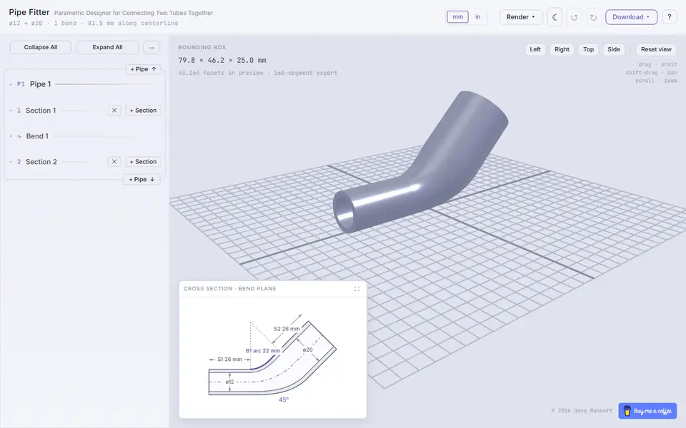 Screenshot of PipeFitter