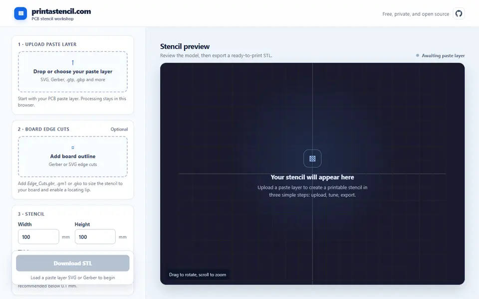 Screenshot of printastencil.com