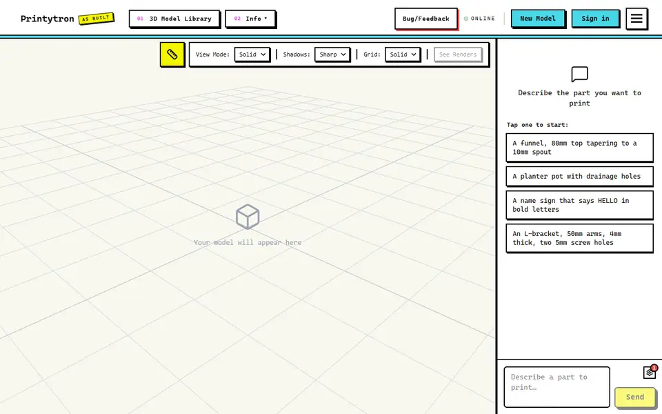 Screenshot of Printytron