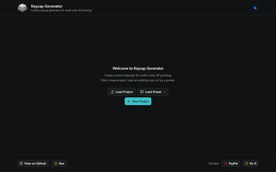 Screenshot of Keycap Generator (srwi)