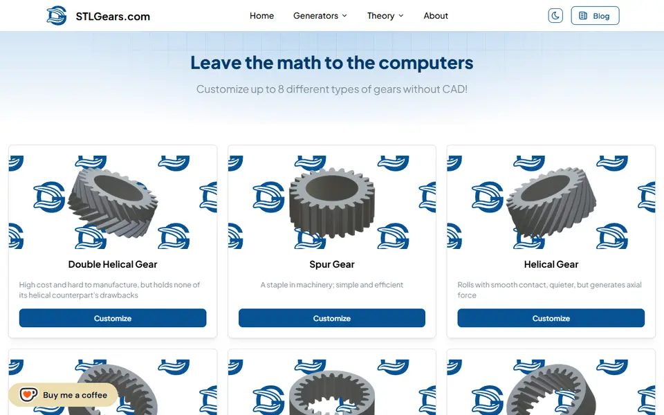 Screenshot of STLGears