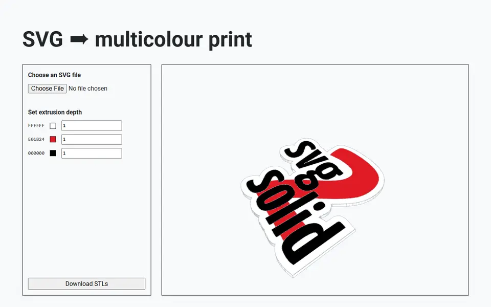 Screenshot of svg2solid