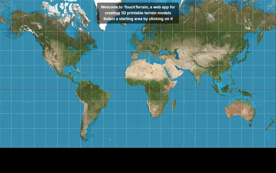 Screenshot of TouchTerrain