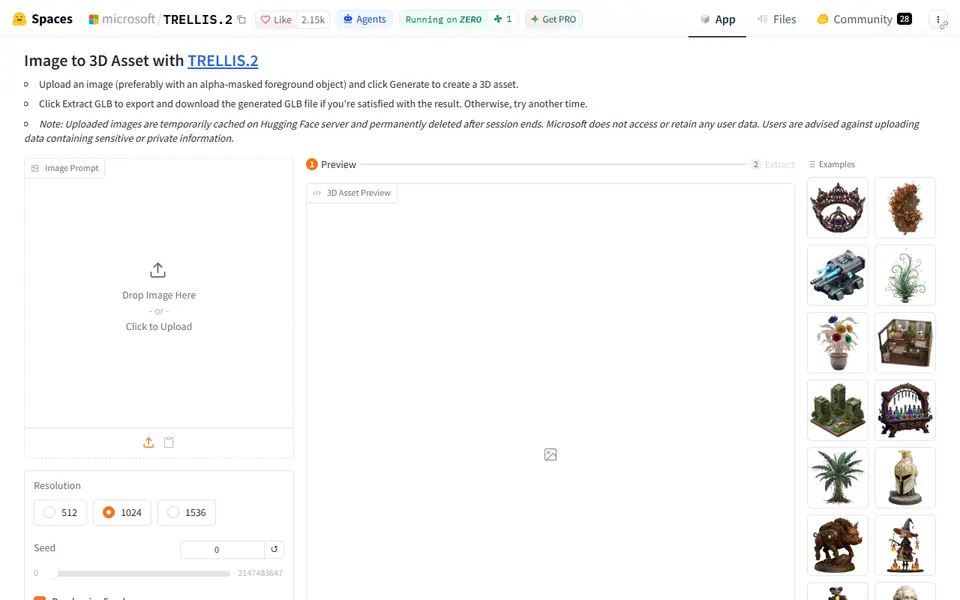 Screenshot of Microsoft TRELLIS.2