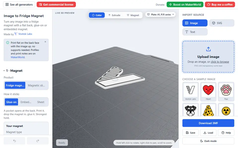 Screenshot of Fridge Magnet & Fidget Slider (Vostok Labs)